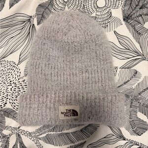 The North Face Light Gray Knit Beanie